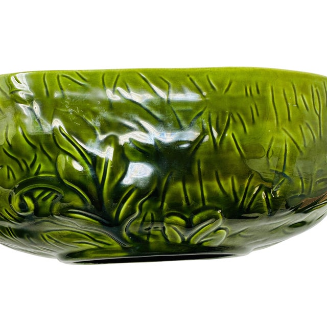 Unique Rare Textured Vintage Watermelon Serving Bowl Set | Mid-Century Modern Embossed Fruit Dishes | 6 Pieces For Sale - Image 9 of 18