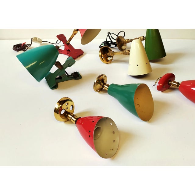 Mid-Century Modern Spotlights by Angelo Lelli for Arteluce & Arredoluce, 1940s, Set of 7 For Sale - Image 3 of 5