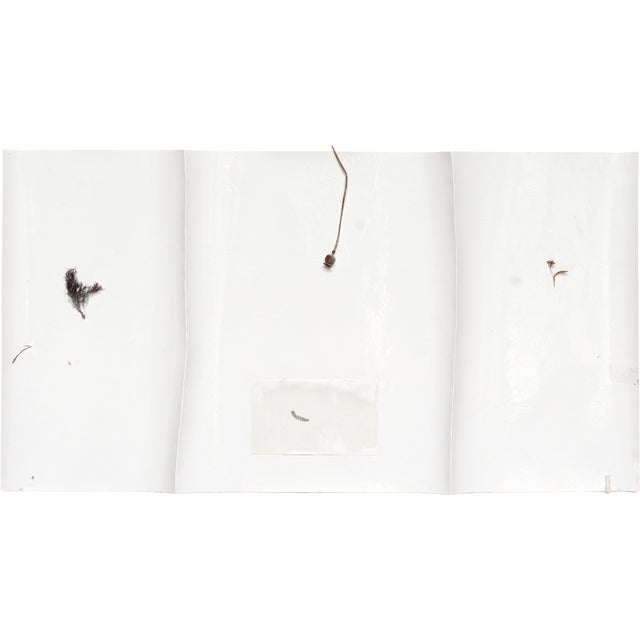 Contemporary Abstract High Gloss Lacquer, Marinage/Paper "White River #18" by Harald Kröner For Sale - Image 6 of 6