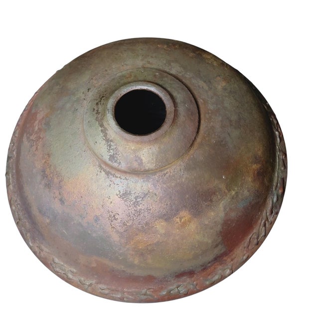 Gray Japanese Raku Pottery Vase Signed George M. Blackman Brutalist Art 9" X 12.75" For Sale - Image 8 of 11