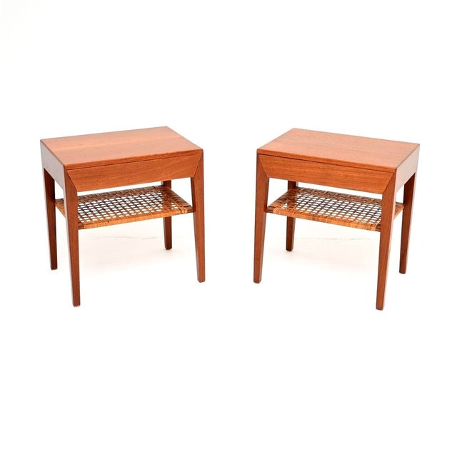 Vintage Danish Teak Side Tables by Severin Hansen for Haslev, 1960s, Set of 2 For Sale - Image 11 of 11