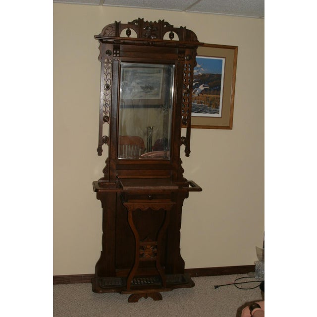 Antique Eastlake Hall Tree Chairish