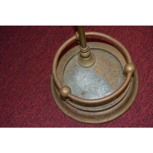 Brass Vintage Heavy Brass / Iron Fireplace Tools Companion 4 Piece Cleaning Set For Sale - Image 8 of 18