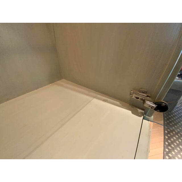 Late 20th Century 20th Century Bamboo Glass Door Cabinet For Sale - Image 5 of 11