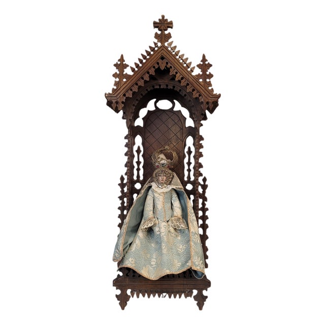 Dressed Image of the Crowned Virgin Mary, Late 18th Century For Sale