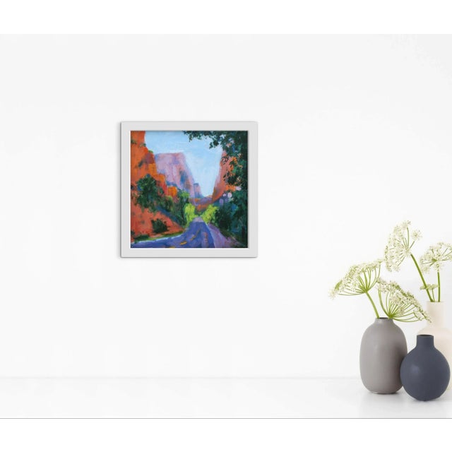 Zion View, Modern Oil Painting Landscape For Sale - Image 4 of 6