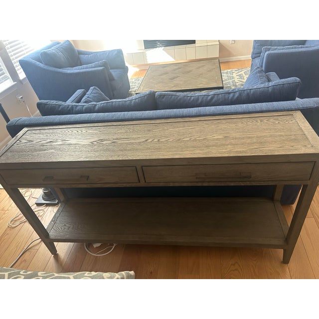 Restoration Hardware French Contemporary Two-Drawer Console Table For Sale In Denver - Image 6 of 7