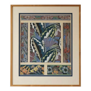 Original 1924 Édouard Bénédictus Art Deco Pochoir Print – Variations, Plate 4 (Full Folio Sheet, Framed)