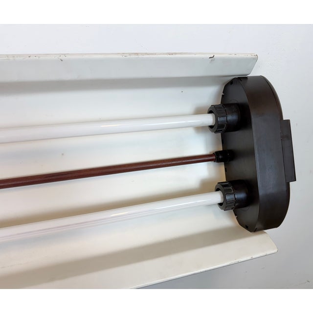 Industrial Grey Hanging Tube Light from Elektrosvit, 1960s For Sale - Image 17 of 18