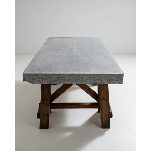 Belgian Blue Stone Trestle Table, Antique, Belgium, Circa 1900 For Sale In Greensboro - Image 6 of 14