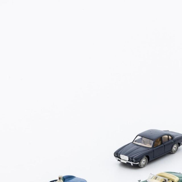 Toys - nine miniature jaguar cars. European 20th-century cars, made of metal and other materials: jaguar e-type by...