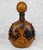 Vintage Italian Tooled Leather Wrapped Cognac Liquor Decanter W/ Stopper For Sale - Image 4 of 10