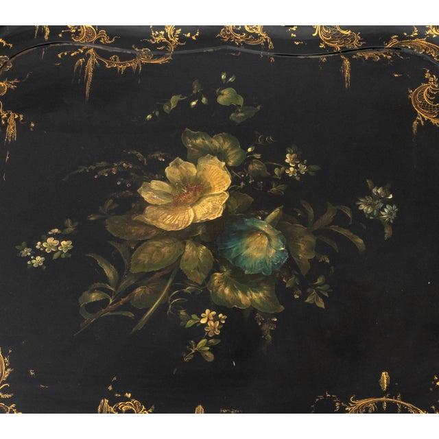 Wood Regency Papier Mache Tray Top Table, Circa 1820 For Sale - Image 7 of 10