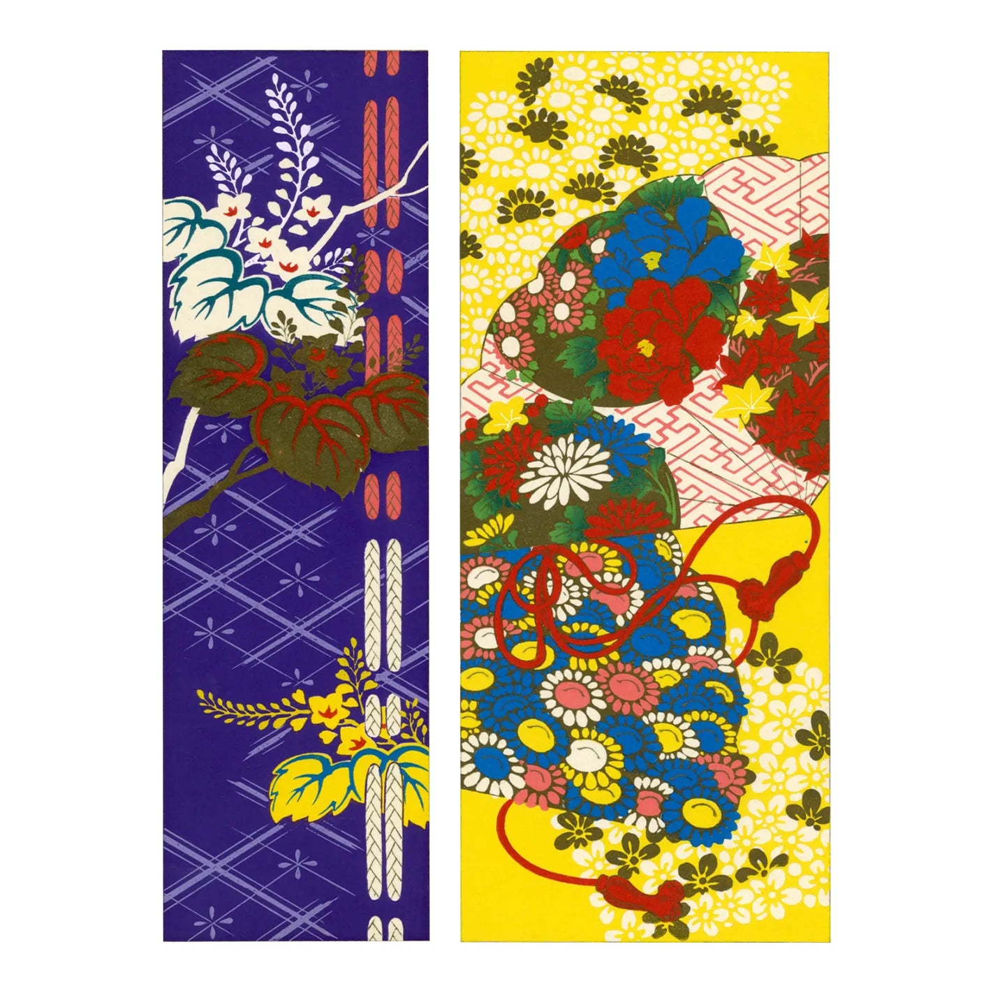 Japanese Silkscreen Print X (Purple and Yellow) Chairish