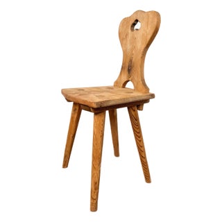 1920s Set of Two French Primitive Alpine Chairs For Sale