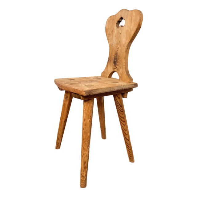 1920s Set of Two French Primitive Alpine Chairs For Sale