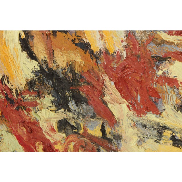 Mid Century Modern Abstract Oil Painting For Sale - Image 13 of 18
