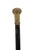 Victorian Wood Floral Chased Gold Plated Knob Children's Walking Stick Cane For Sale In Portland, OR - Image 6 of 8