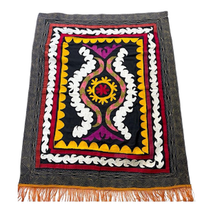 Vintage Hand-Embroidered Suzani Textile- 35" X 46"