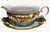 1960s Vintage Walbrzych Wlb3 Gold Scroll Porcelain Gravy Boat W/Underplate Poland For Sale - Image 5 of 8