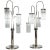 Modernist Tall Polished Nickel and Glass Rod Table Lamps - a Pair For Sale - Image 9 of 9