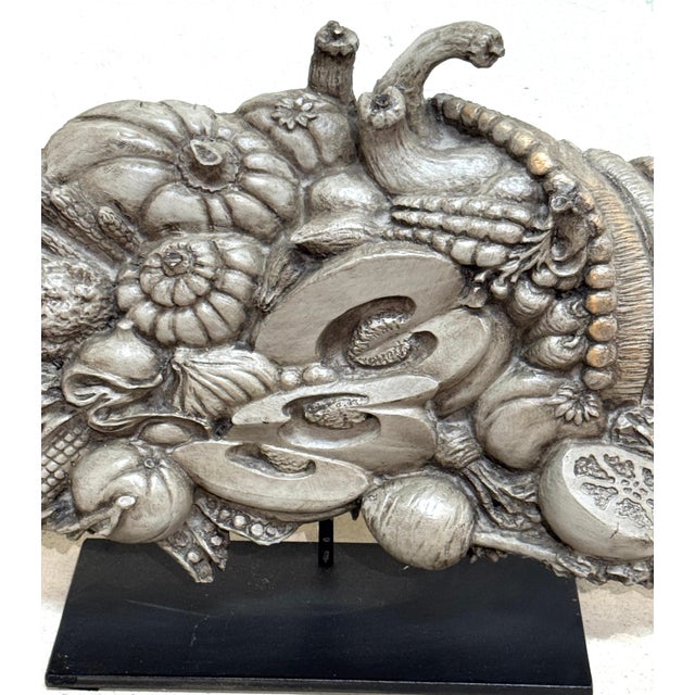 Pair of Continental Carved and Polychromed Wooden Cornucopias, 19th Century For Sale - Image 9 of 18