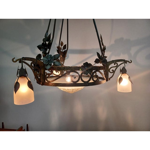 Art Deco Chandelier, 1930s For Sale - Image 6 of 18