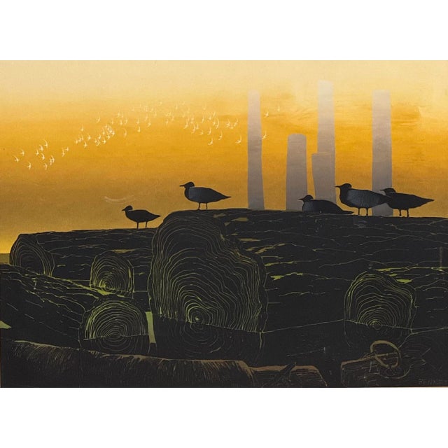 Mid-Century Modern Vintage Framed Art For Sale - Image 3 of 7