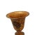 Ceramic 90s Ceramic Flower Vase Rose Painted Urn Tabletop Pedastle Golden Brown For Sale - Image 7 of 11