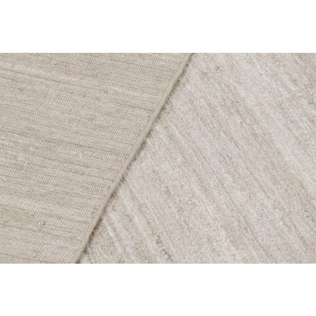 Taupe Rug & Kilim’s Oversized Textural Rug in Solid Taupe and White Tones and Striae - 11x18 For Sale - Image 8 of 8