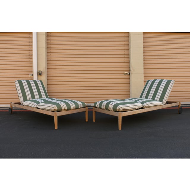 Beautiful pair of Terassi Collection chaise lounges designed by Studio Tolvanen. Crafted in Indonesia in 2017, these...
