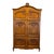 Mid 20th Century Mid-Century Belgian Oak Armoire With Pocket Doors For Sale