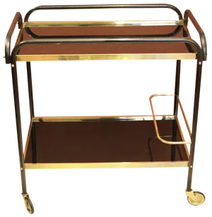 Vintage French Art Deco Bar Trolley, 1940s