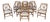 8 McGuire Mid Century Modern Boho Chic Bamboo Target Back Dining Chairs For Sale