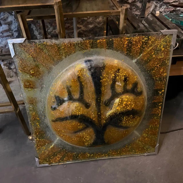 Glass 1960s Space Age Murano Glass Ceiling Light by Angelo Brotto Per Esperia For Sale - Image 7 of 15