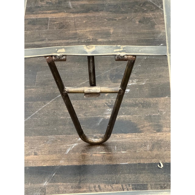 Queen Size Industrial Steel Bed Frame For Sale - Image 11 of 12