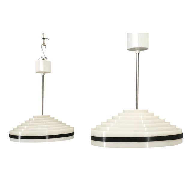 Czech Space Age UFO Pendant Lights, 1960s, Set of 2 For Sale