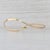 Metal Contoured Bangle Bracelet 14k Yellow Gold 6.5" Hook Clasp For Sale - Image 7 of 7