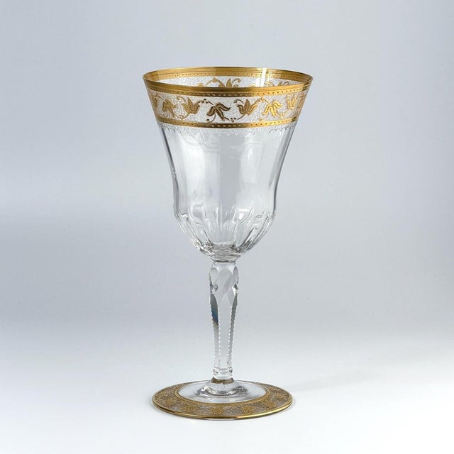 Antique Thistle Crystal Wine Glass from Saint Louis, 1890s For Sale - Image 9 of 9