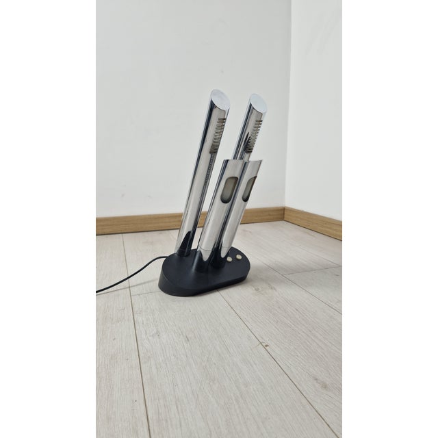 Table Lamp Mod T443 in Chrome with Four Lights by Mario Faggian for Lights, 1954 For Sale - Image 16 of 16