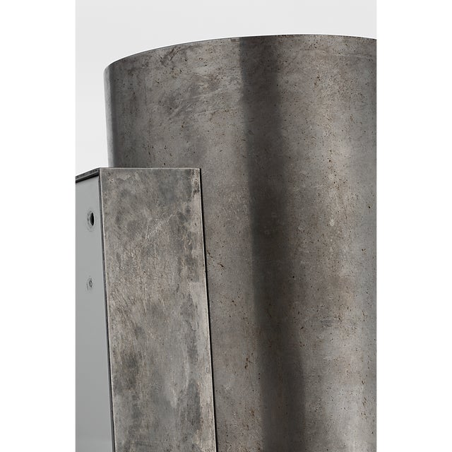 Visual Comfort Anne-Marie Barton for Visual Comfort Signature Armise 18" Sconce in Mottled Pewter with Alabaster For Sale - Image 4 of 10