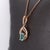 Afghan Tourmaline Pendant W Earth Mined Diamond Accents in 14k Solid Rose Gold For Sale - Image 4 of 7