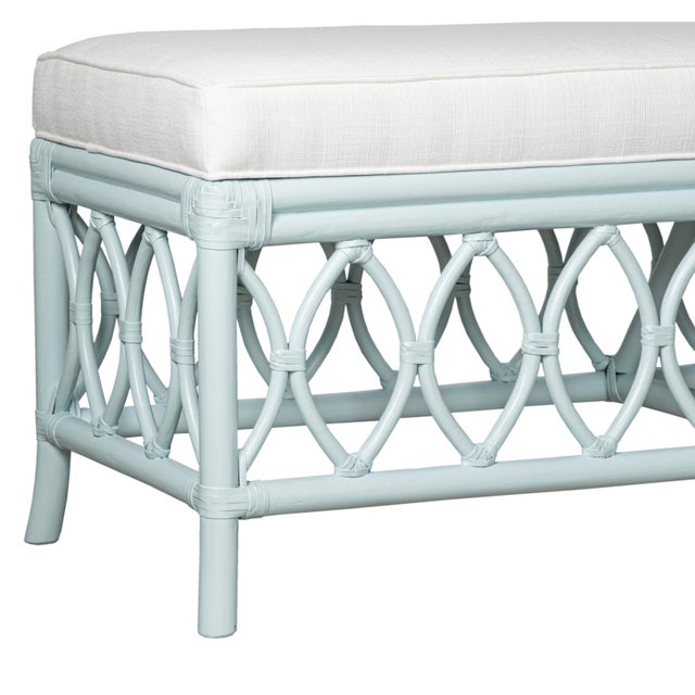 Lillian Bench - Light Blue For Sale In West Palm - Image 6 of 8