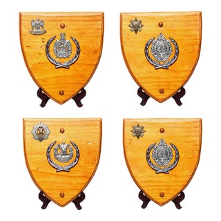 Vintage Wwii Scottish Military Badge Plaques- Set of 4 For Sale