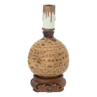 Modern Studio Pottery Thumbprint Vase as a Lamp For Sale
