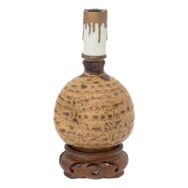 Modern Studio Pottery Thumbprint Vase as a Lamp For Sale