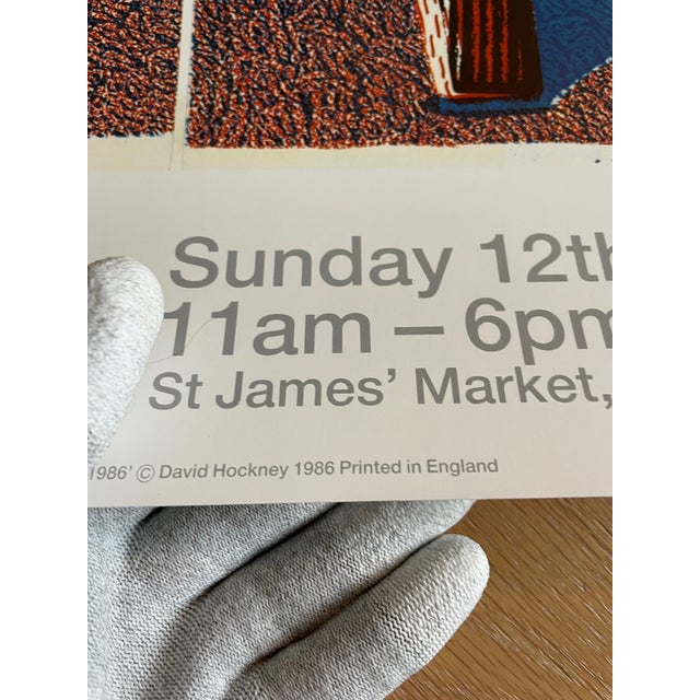 2020s David Hockney, 'Flowers, Apple & Pear on a Table, July 1986,' Copyright David Hockney 1986, Printed in England For Sale - Image 5 of 8