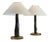 Sculptural French Ebony Table Lamps, 1950s, Set of 2 For Sale