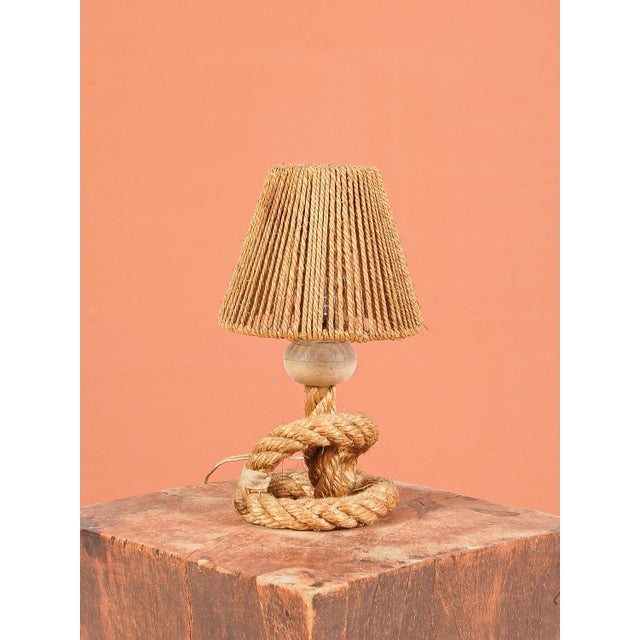 Audoux & minet lamp france, circa 1950 rope h: 22 cm excellent overall condition. Some signs of age and wear consistent...