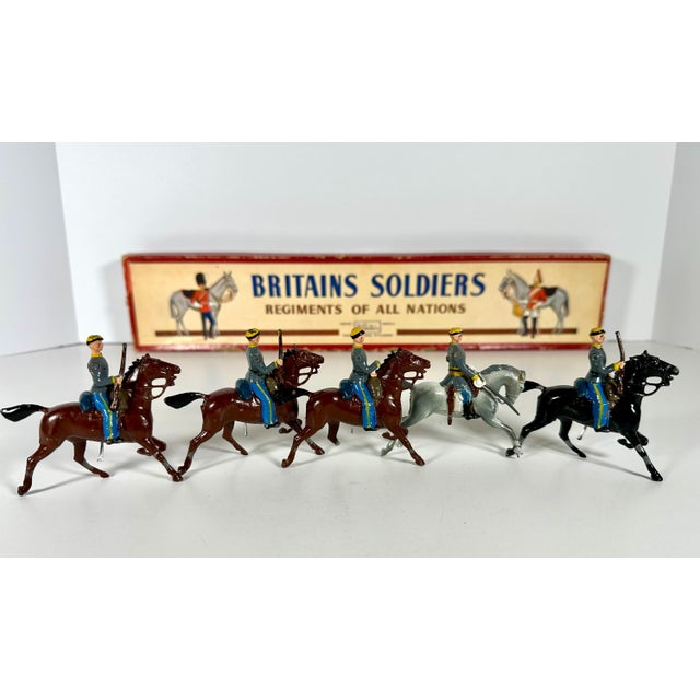 Art Deco Vintage Britains Civil War Confederate Cavalry Set, Boxed For Sale - Image 3 of 10